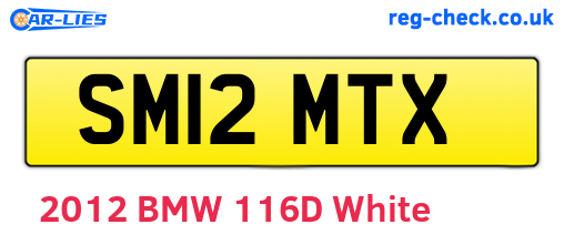 SM12MTX are the vehicle registration plates.