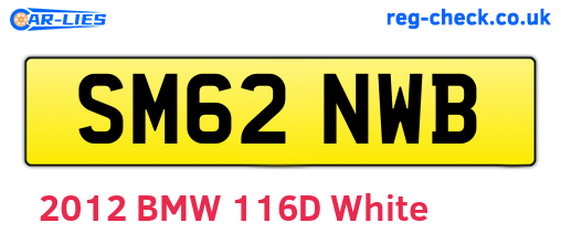 SM62NWB are the vehicle registration plates.