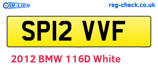 SP12VVF are the vehicle registration plates.