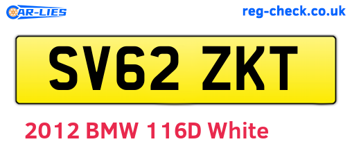 SV62ZKT are the vehicle registration plates.