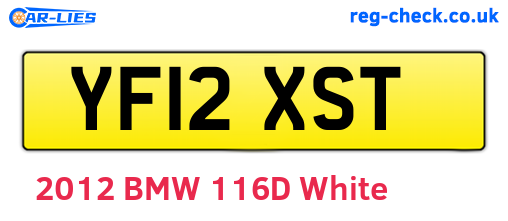 YF12XST are the vehicle registration plates.