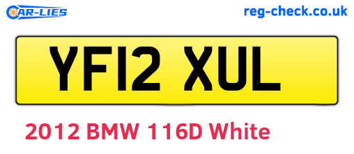 YF12XUL are the vehicle registration plates.