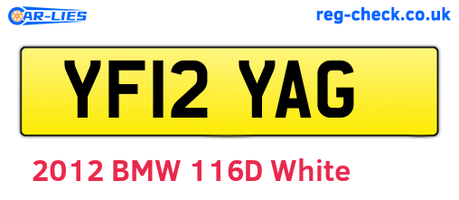 YF12YAG are the vehicle registration plates.