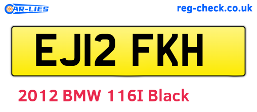 EJ12FKH are the vehicle registration plates.