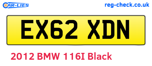 EX62XDN are the vehicle registration plates.