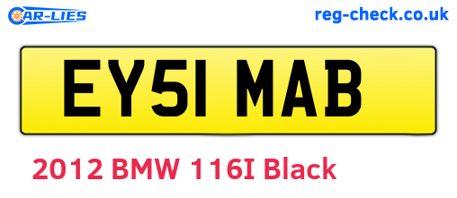 EY51MAB are the vehicle registration plates.
