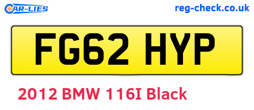 FG62HYP are the vehicle registration plates.