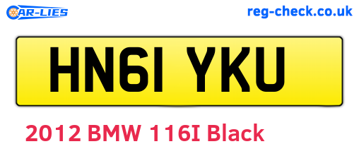 HN61YKU are the vehicle registration plates.