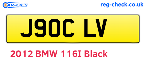 J90CLV are the vehicle registration plates.