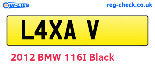 L4XAV are the vehicle registration plates.