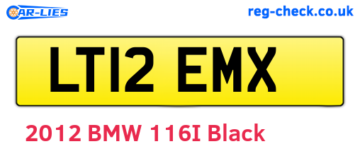 LT12EMX are the vehicle registration plates.