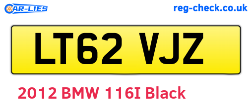 LT62VJZ are the vehicle registration plates.
