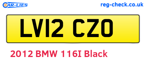 LV12CZO are the vehicle registration plates.