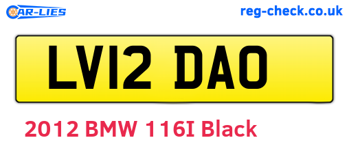 LV12DAO are the vehicle registration plates.
