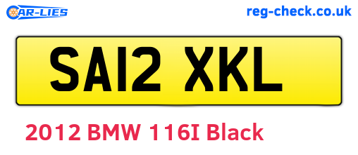 SA12XKL are the vehicle registration plates.