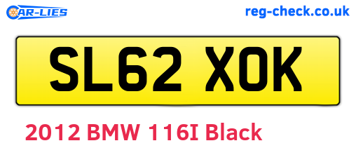 SL62XOK are the vehicle registration plates.