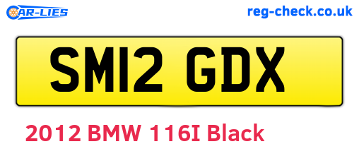 SM12GDX are the vehicle registration plates.