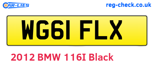 WG61FLX are the vehicle registration plates.