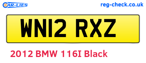 WN12RXZ are the vehicle registration plates.