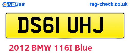 DS61UHJ are the vehicle registration plates.