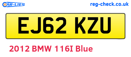 EJ62KZU are the vehicle registration plates.