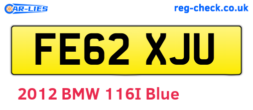 FE62XJU are the vehicle registration plates.