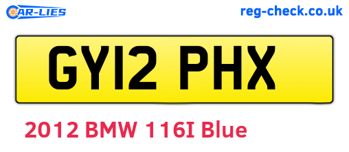 GY12PHX are the vehicle registration plates.
