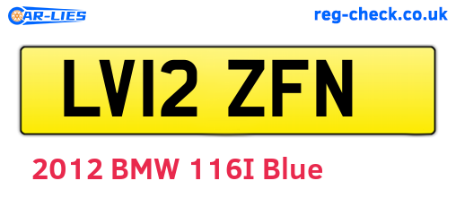 LV12ZFN are the vehicle registration plates.