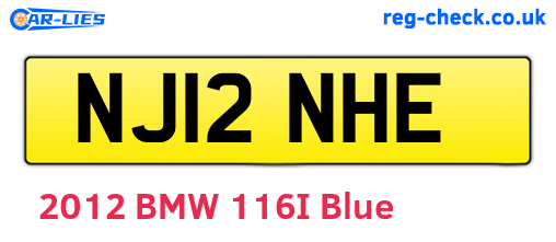 NJ12NHE are the vehicle registration plates.