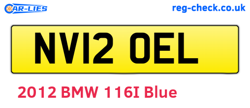 NV12OEL are the vehicle registration plates.