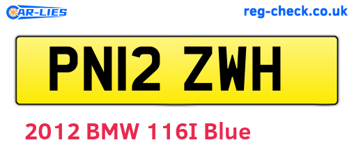 PN12ZWH are the vehicle registration plates.
