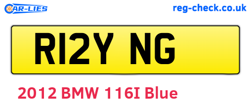 R12YNG are the vehicle registration plates.