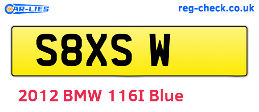 S8XSW are the vehicle registration plates.