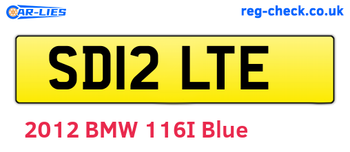 SD12LTE are the vehicle registration plates.