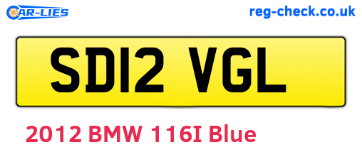 SD12VGL are the vehicle registration plates.