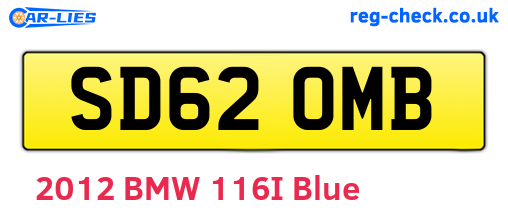 SD62OMB are the vehicle registration plates.