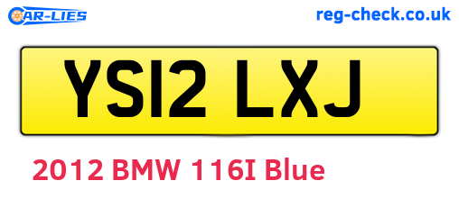 YS12LXJ are the vehicle registration plates.