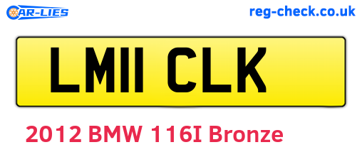 LM11CLK are the vehicle registration plates.