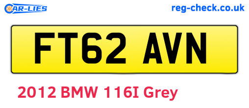 FT62AVN are the vehicle registration plates.