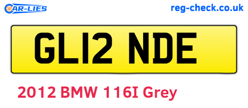GL12NDE are the vehicle registration plates.