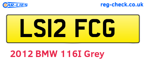 LS12FCG are the vehicle registration plates.