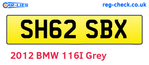 SH62SBX are the vehicle registration plates.