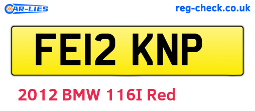 FE12KNP are the vehicle registration plates.
