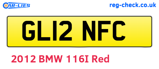 GL12NFC are the vehicle registration plates.