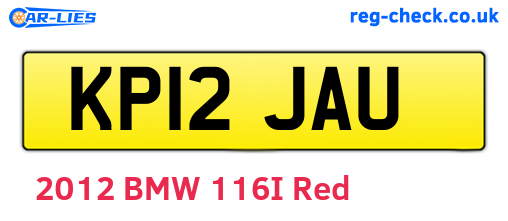 KP12JAU are the vehicle registration plates.