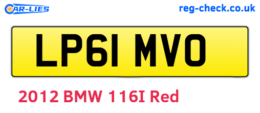 LP61MVO are the vehicle registration plates.