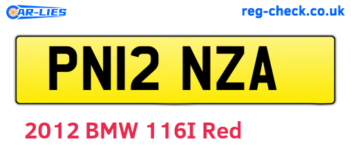 PN12NZA are the vehicle registration plates.