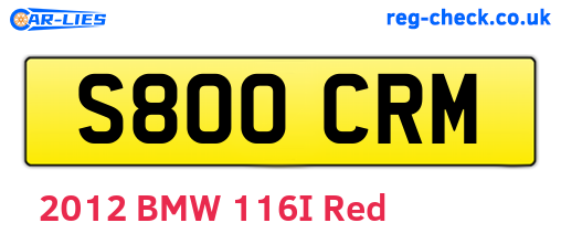 S800CRM are the vehicle registration plates.
