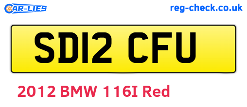 SD12CFU are the vehicle registration plates.