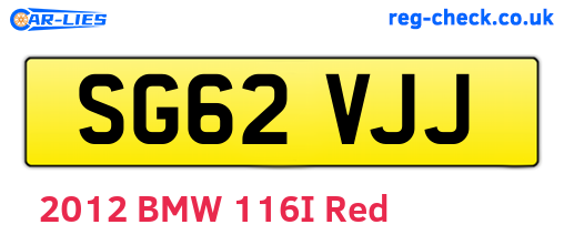 SG62VJJ are the vehicle registration plates.